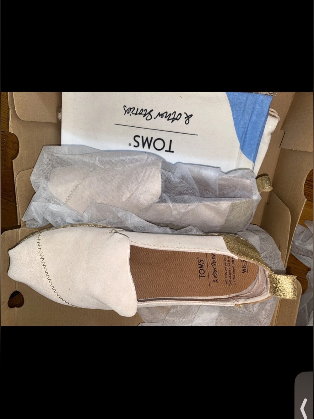 Toms Women’s Suede Espadrilles in Light Pink with Gold Heel 39/8.5